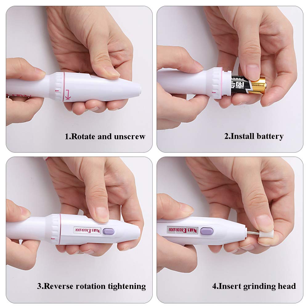 Gleevia Portable mini Nail Drill, Nail Polishing Machine, Grooming, and Polishing of Nails at Home