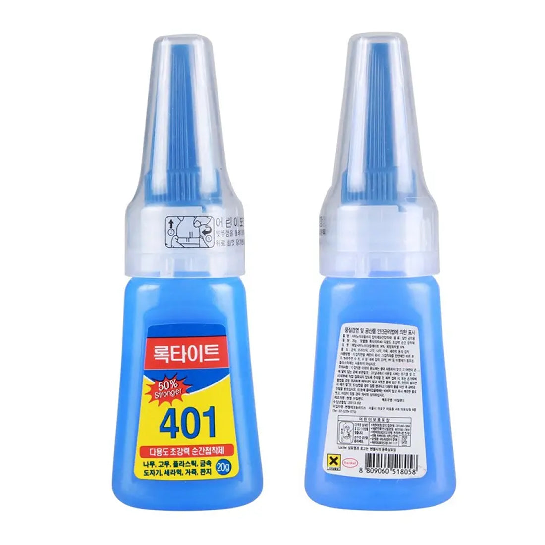 Gleevia Nail Super Glue Stronger 20G Bottle 401 Rapid Fix Adhesive to Dry Nails Quickly (Clear)