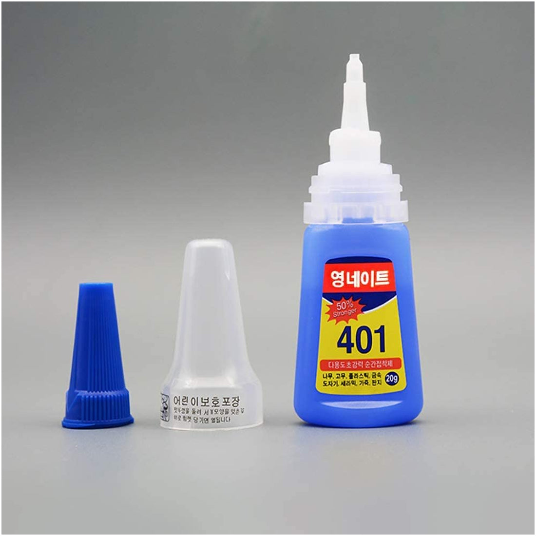 Gleevia Nail Super Glue Stronger 20G Bottle 401 Rapid Fix Adhesive to Dry Nails Quickly (Clear)