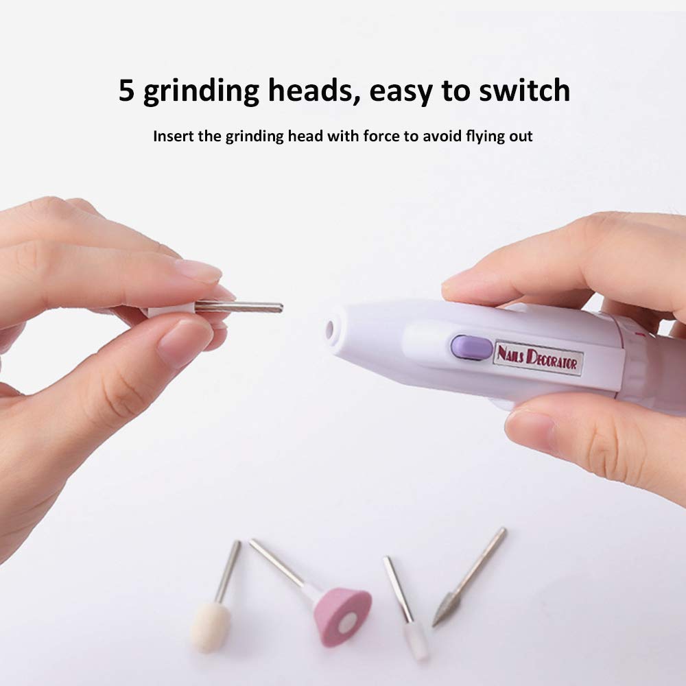 Gleevia Portable mini Nail Drill, Nail Polishing Machine, Grooming, and Polishing of Nails at Home