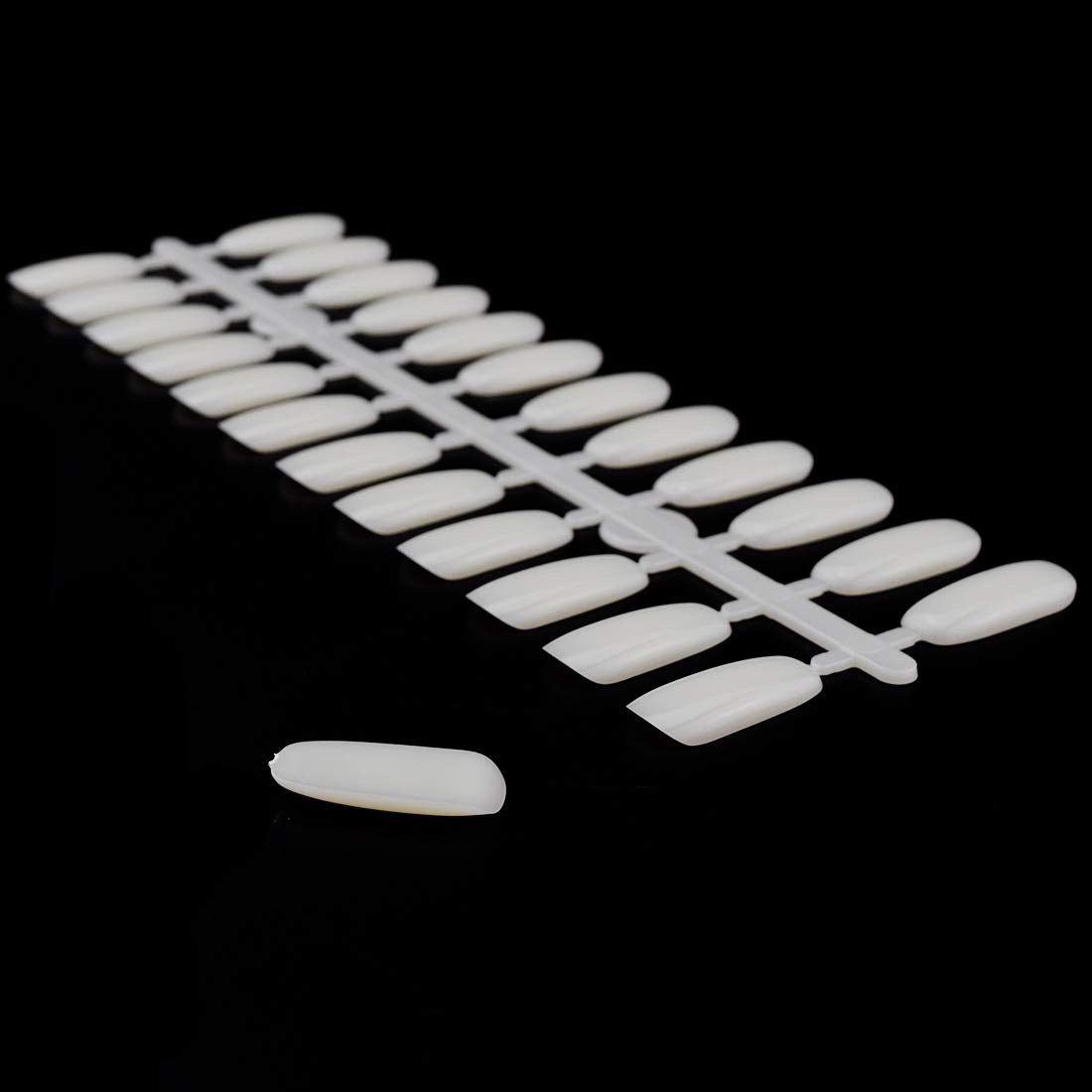 120 Pcs Natural Color Nail Art Polish Display False Nail Art Tips Display Practice Board Training Tips for Polish UV Gel (Nail art tips)