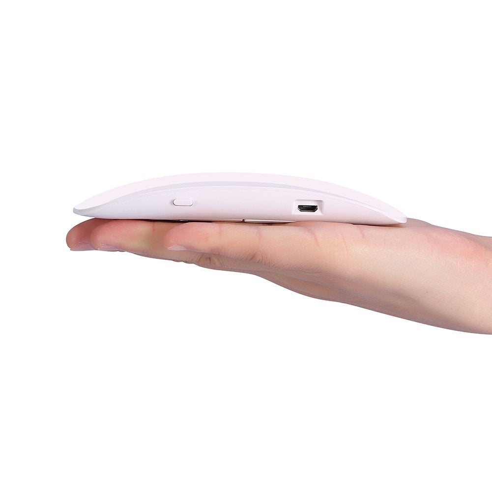 Gleevia Mini UV LED Nail Lamp, Portable Gel Dryer Mouse Shape Pocket Size Nail Dryer with USB Cable for All Gel Polish and Detection Lamp