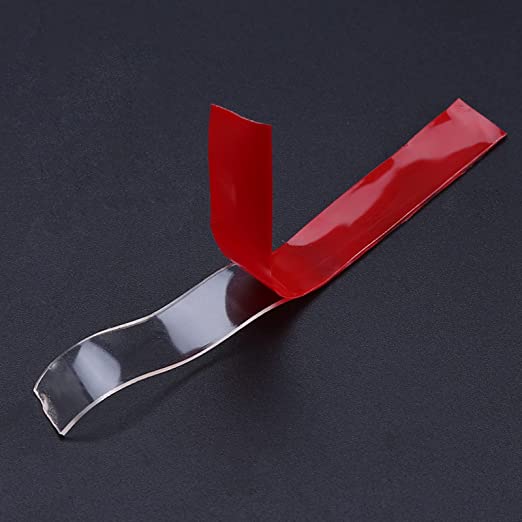 Double-Sided Tape,10m Nail Art Adhesive Double Sided Tape Red Film Clear Tape for Nail Display Lens Manicure Tool.