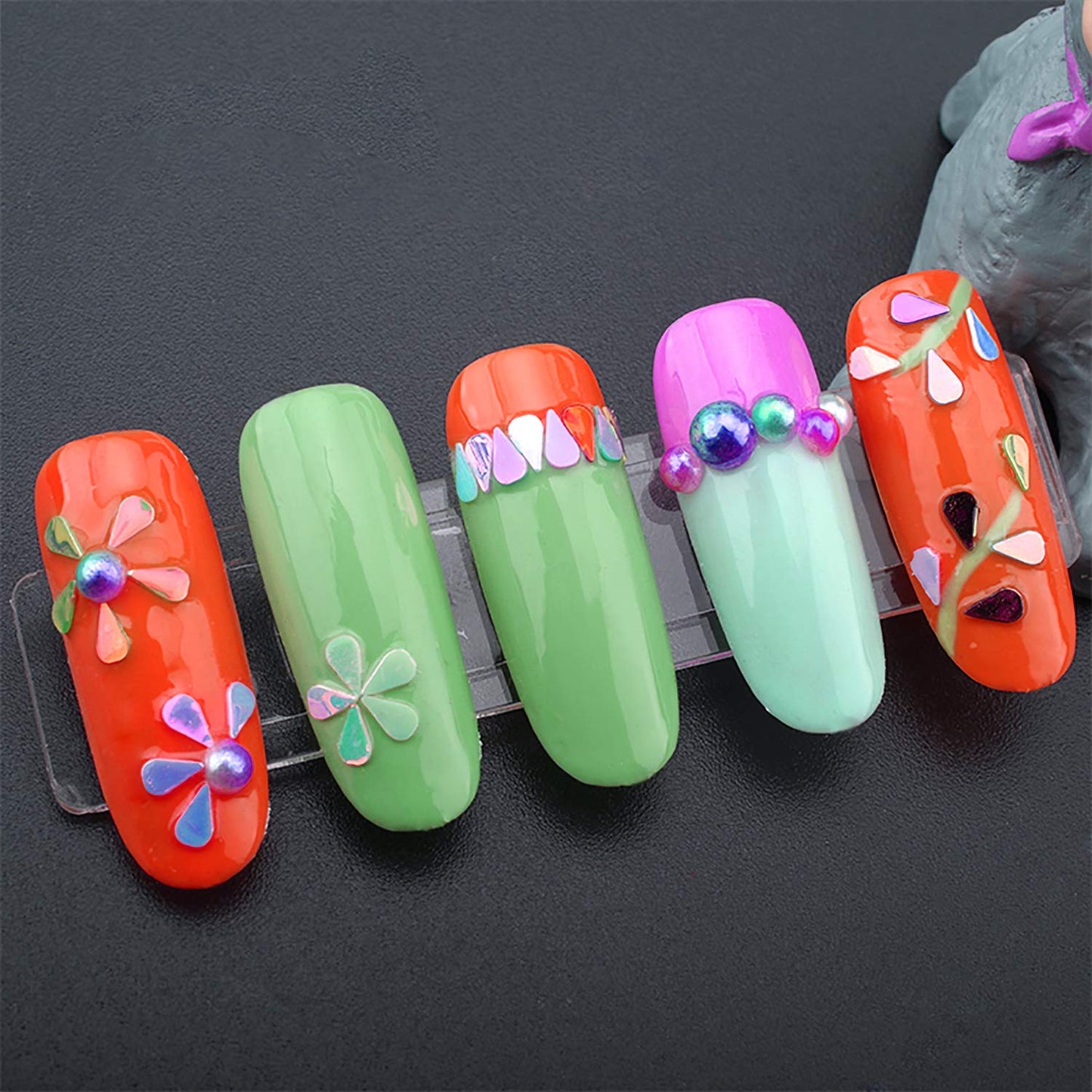 Double-Sided Tape,10m Nail Art Adhesive Double Sided Tape Red Film Clear Tape for Nail Display Lens Manicure Tool.