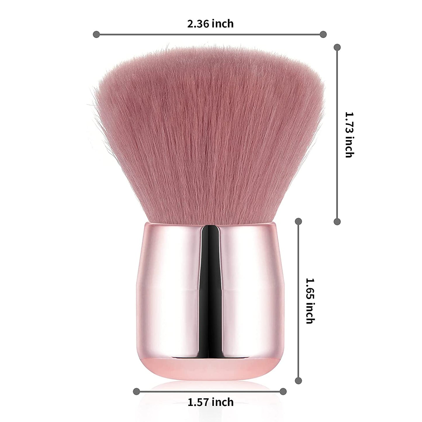 Gleevia Nail Art Dust Powder Remover Brush, Nail Art Dust Cleaner Brush, Soft Kabuki Cleaner Brush for Makeup (Pink)