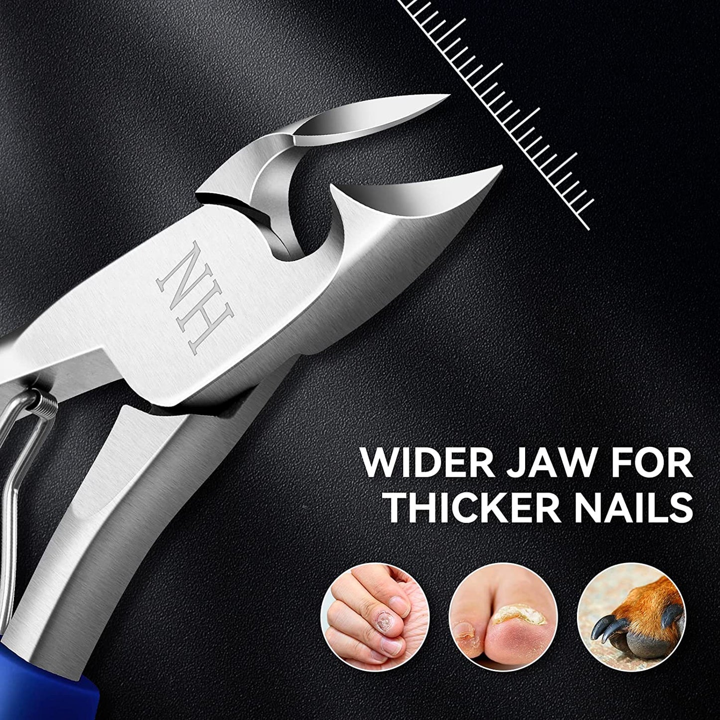 Nail Clippers for Thick or Ingrown Toe Nail,Professional Stainless Steel Toenail Trimmer Nipper for Podiatrist/Men/Women/Seniors/Adult (RED)