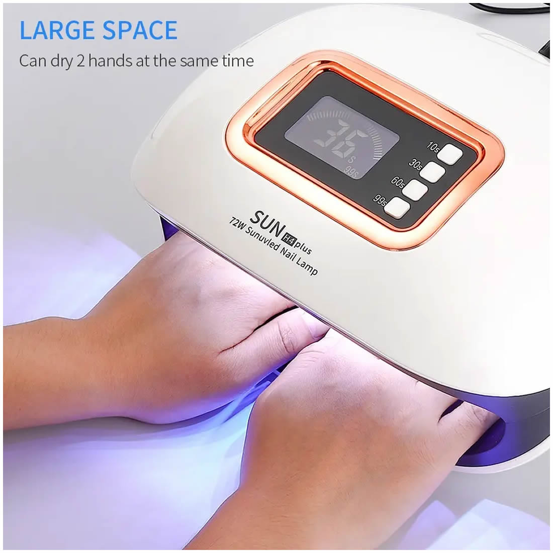 Gleevia UV/LED Nail Lamp 72W Sun H4 Plus Nail Polish Dryer Machine
