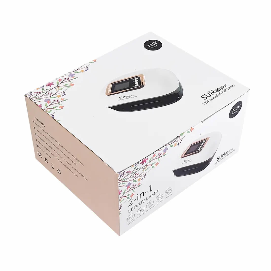 Gleevia UV/LED Nail Lamp 72W Sun H4 Plus Nail Polish Dryer Machine