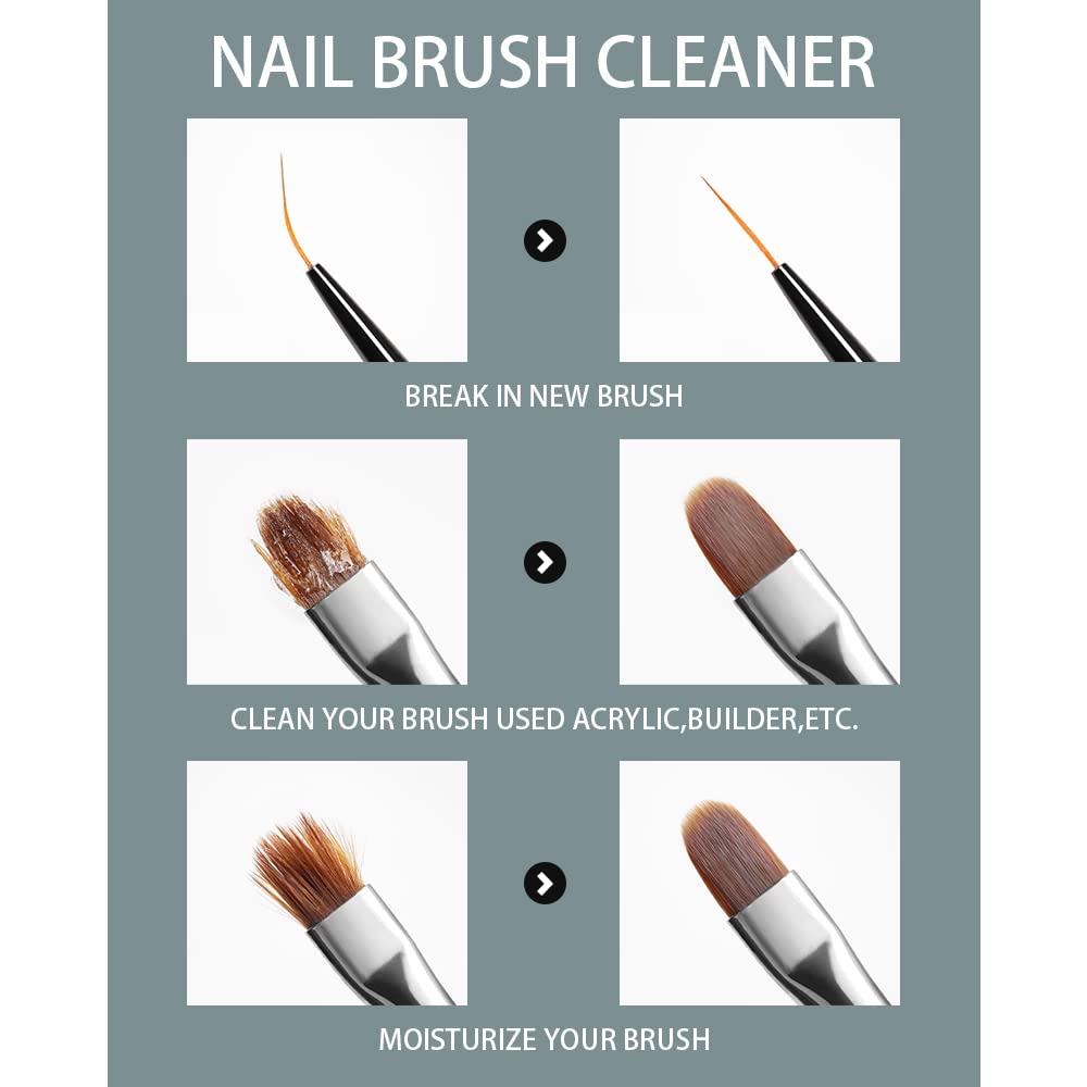 Gleevia Brush Cleaner Liquid for Nail Art Brush Cleaner 150ml