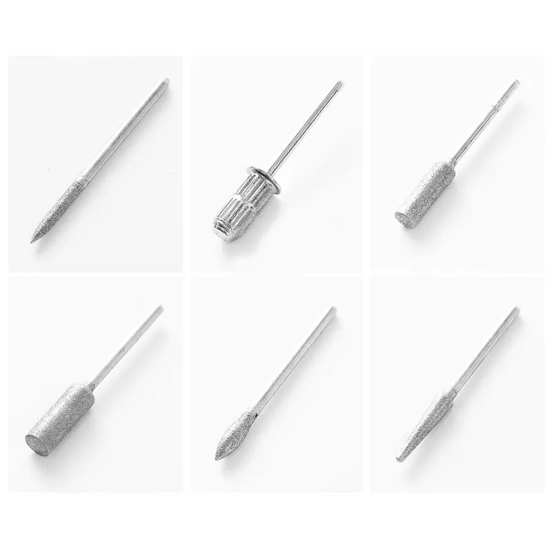 Gleevia Nail Drill Bit Manicure Accessories Electric Acrylic Drill Bits Set Tool (6pcs/Set)