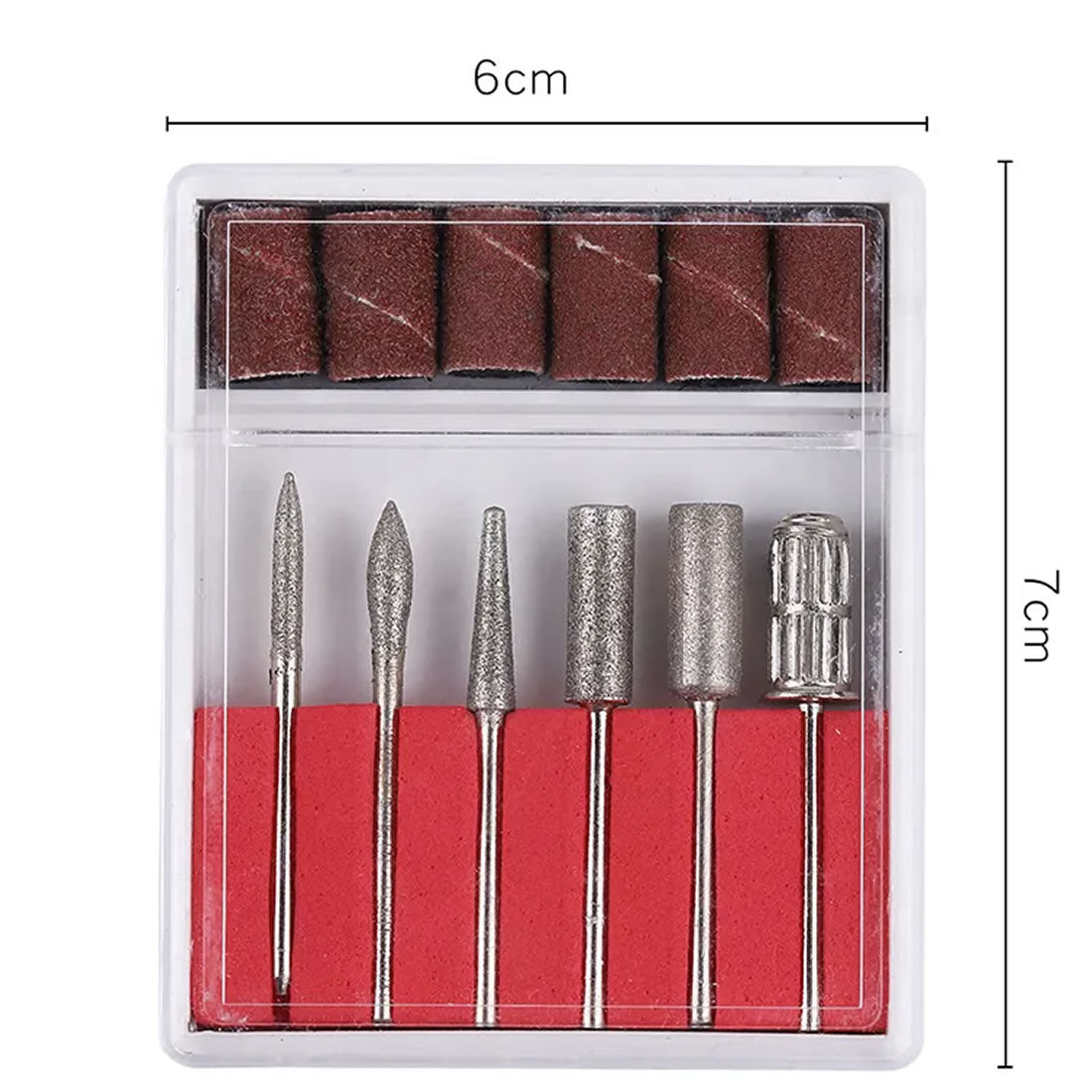 Gleevia Nail Drill Bit Manicure Accessories Electric Acrylic Drill Bits Set Tool (6pcs/Set)