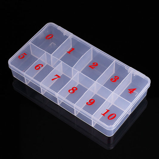 Gleevia Nail Tips Empty Box | Tips Capacity 500tips - Transparent