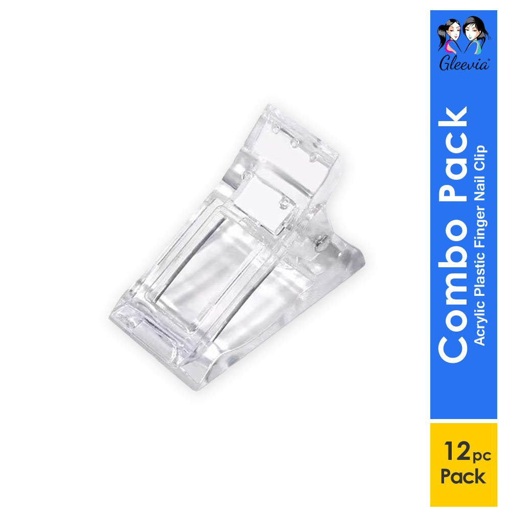 Plastic Nail Clip for Building Polygel Nail Forms Transparent