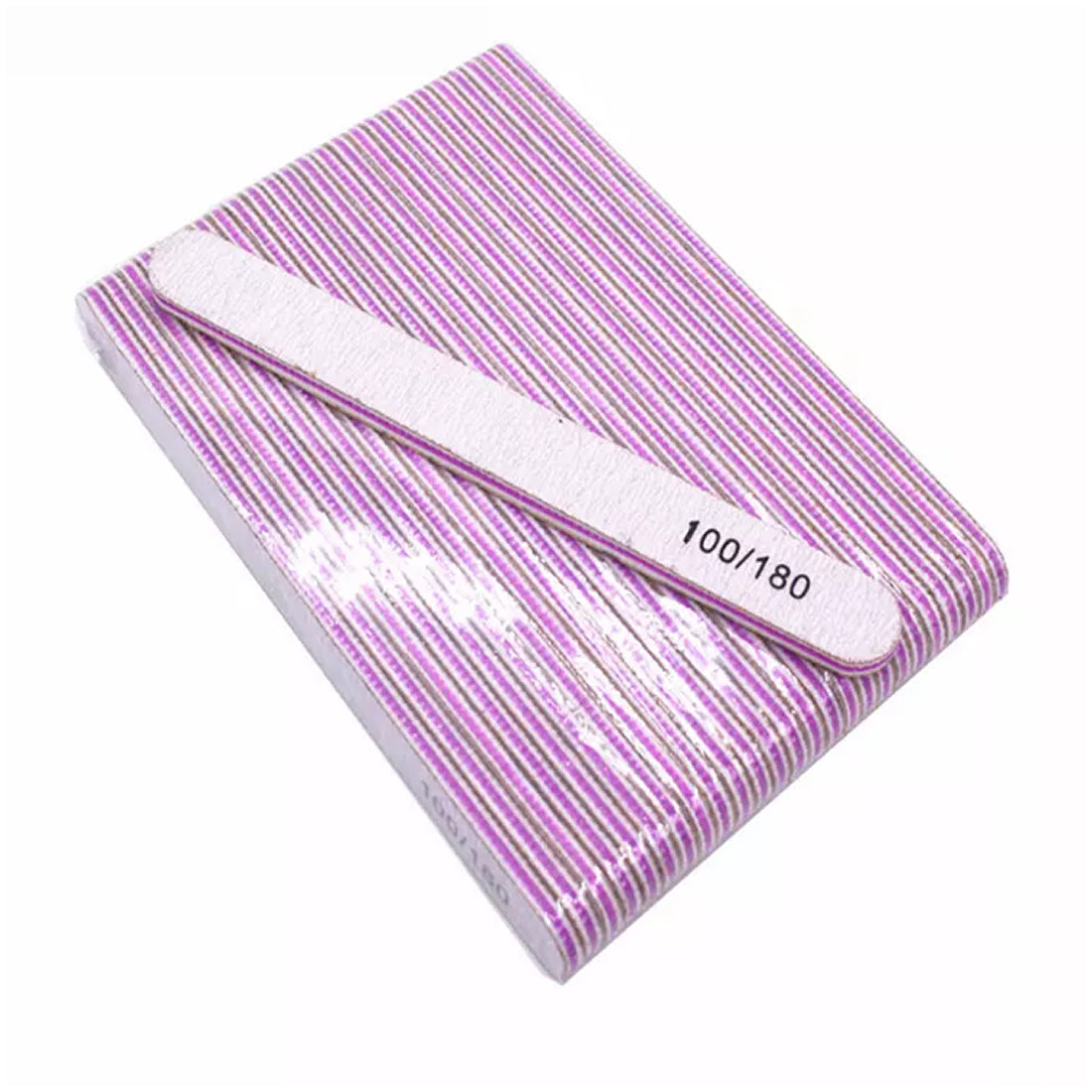 Nail Filer, Professional SandPaper Waterproof Nail Filer 100/180 Set | Round Shape Fingernail files