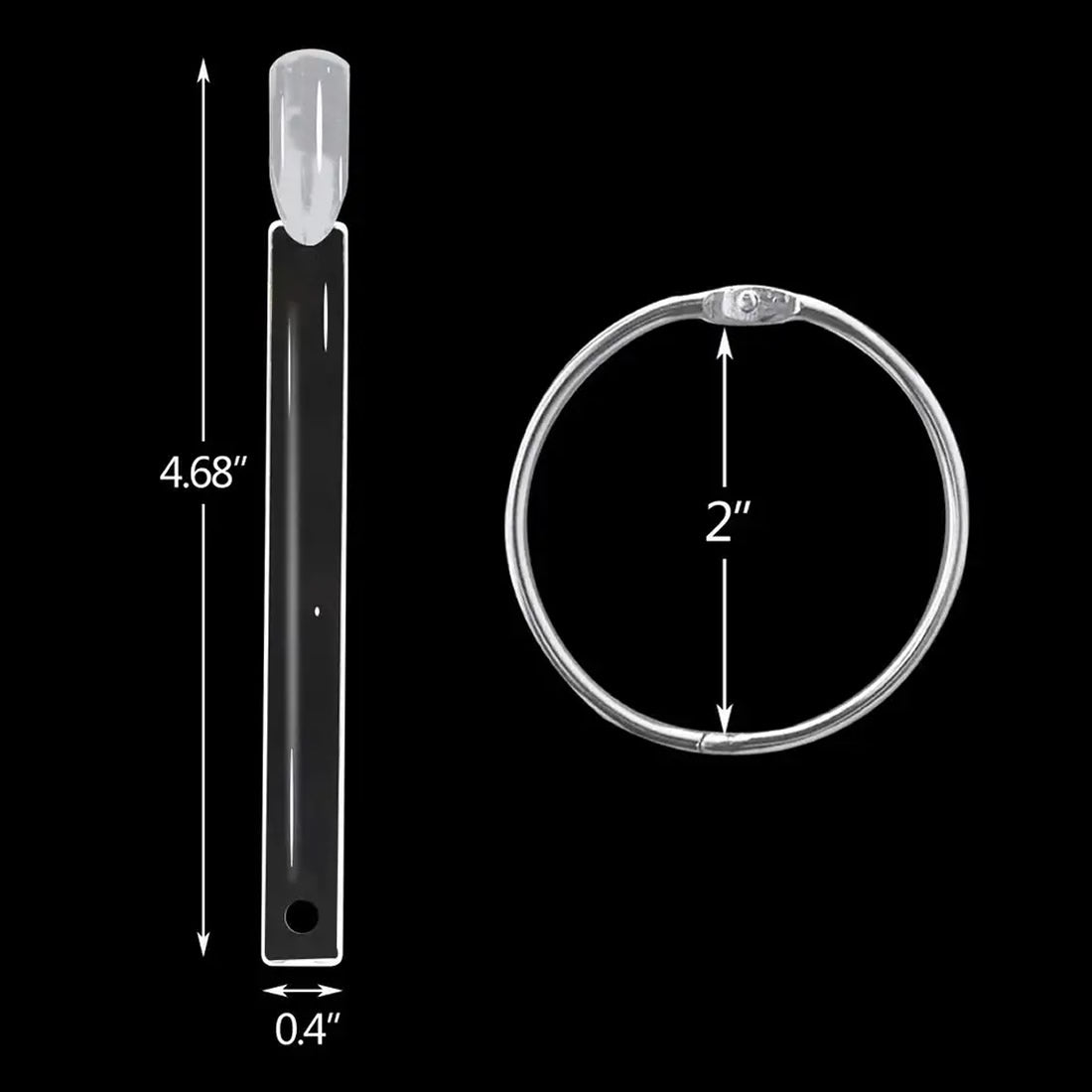 Nail Showing Shelf Color Card Fan Shape Nail Display Stiletto Practice Nail Tips Display (50 Sticks)