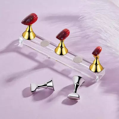 Magnetic Nail Tip Holder Stand for Artificial Acrylic Nail Tip Display & For Nail Art Design