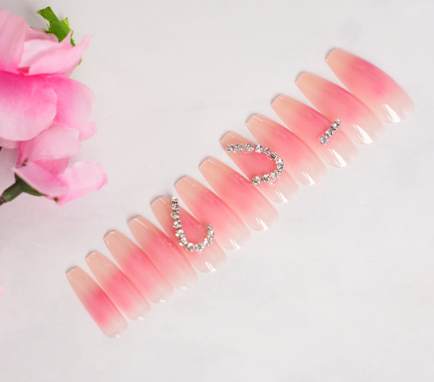 Artificial Press-on Nail Tips | Pre-Designed Reusable Fake Nails with Glue, Pusher & Filer DIY Pack #230