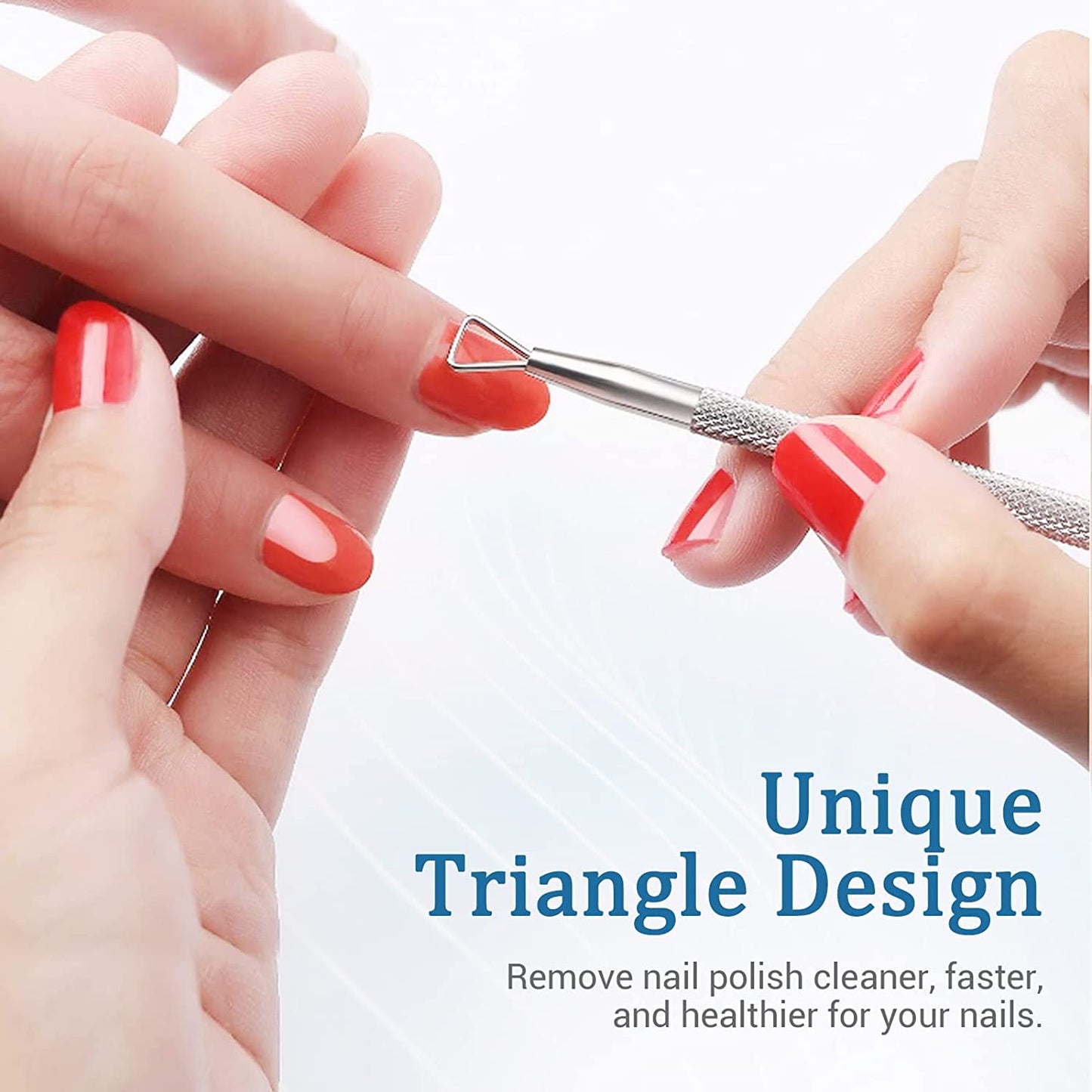 Gleevia Combo Pack of Stainless Cuticle Cutter, Pusher and Nipper (Pack of 3)