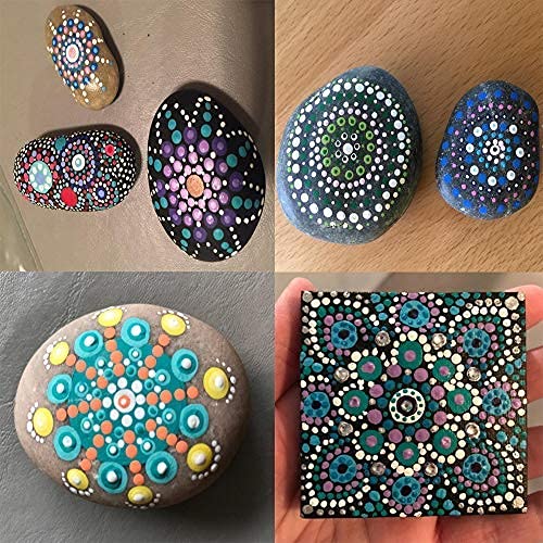 Dual Head Multicolor 5pcs Nail Art Dotting Marbleizing Tool Pen for Nail Decoration Stamping (Set of 5Pc)