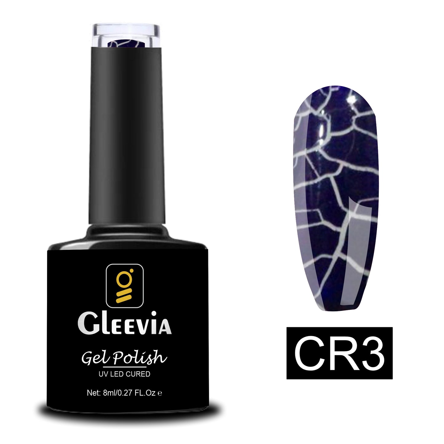 Crackle UV Gel Polish for Professionals 15ml Brush Cap CR3