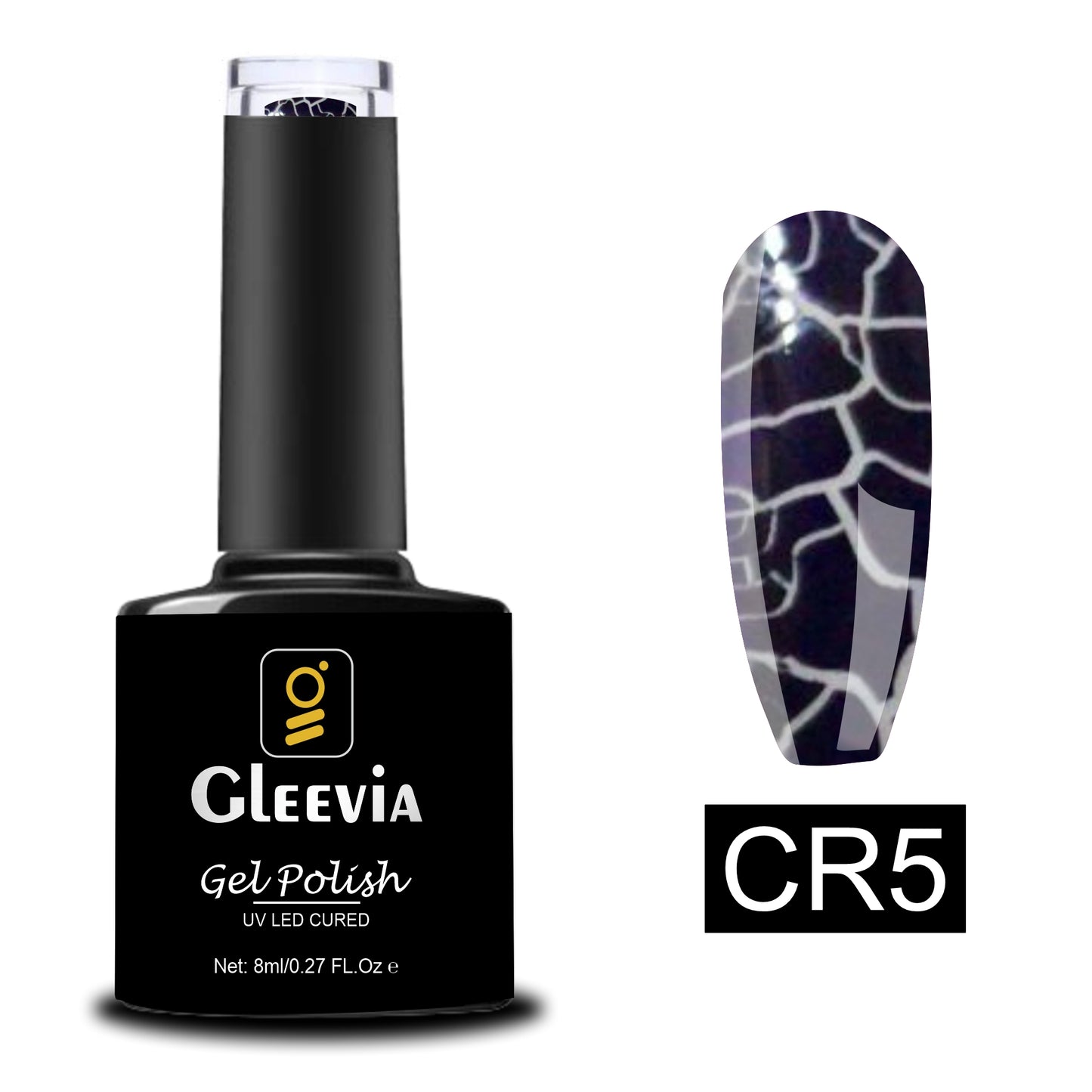 Crackle UV Gel Polish for Professionals 15ml Brush Cap CR5
