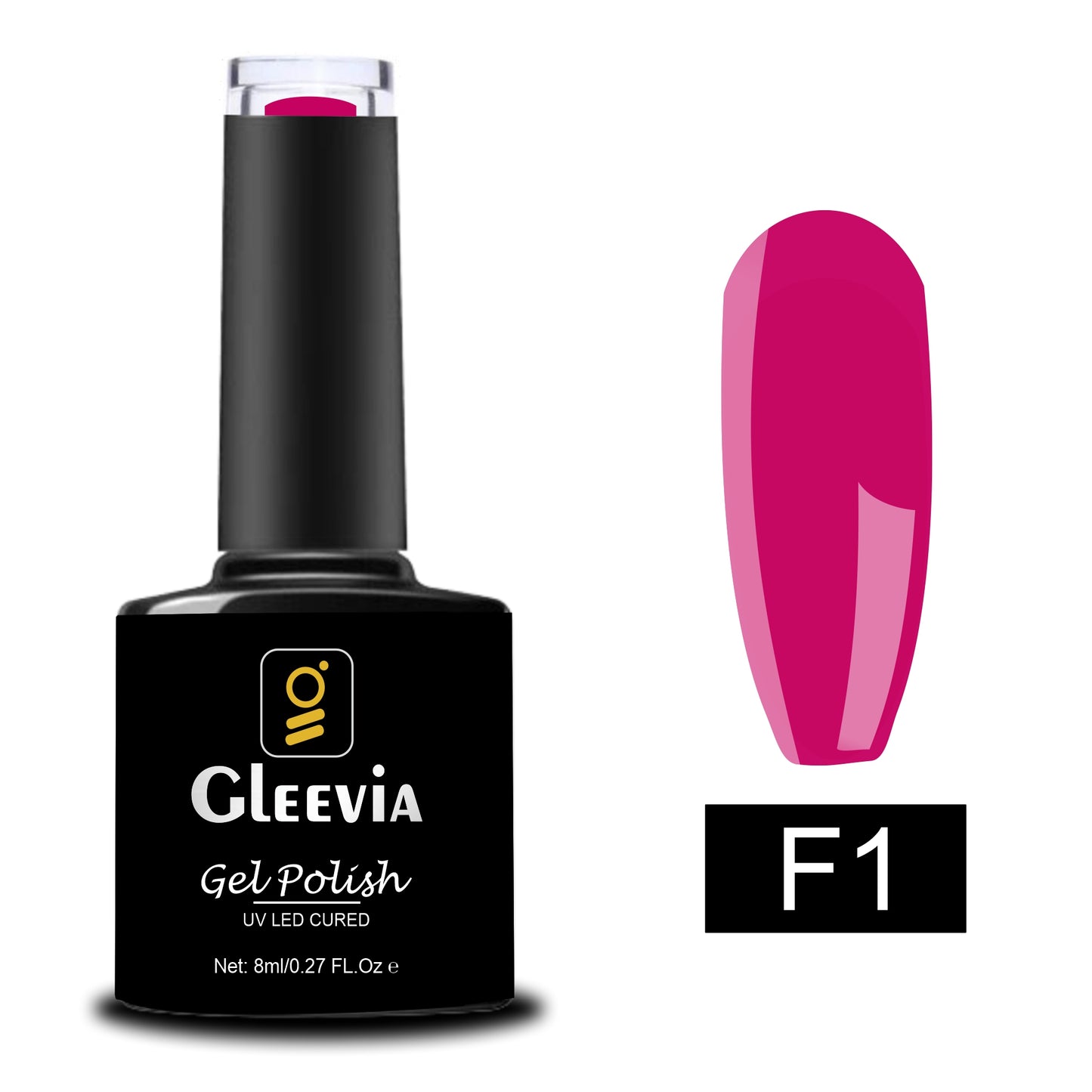UV LED Soak-Off Fluorescent Gel Polish for Professionals 15ml Brush Cap F1
