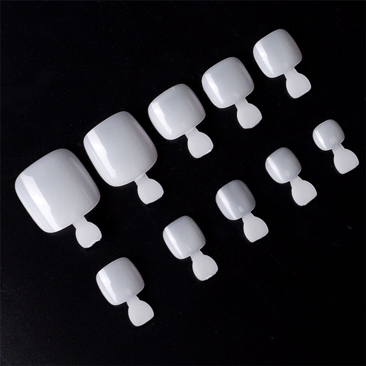 Gleevia Artificial Unbreakable Natural Toe Nail Tips Leg Finger Nail Extension 500pc/Box
