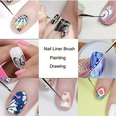 Professional Nail art Detailing/ Liner Brush Set of 3 for Nail Art