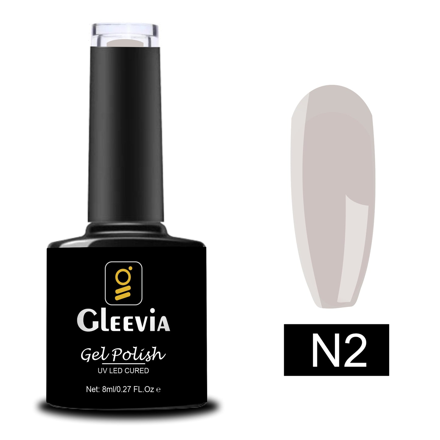 UV/LED Nude Shade Gel Polish for Professionals 15ml Brush Cap Shade N2