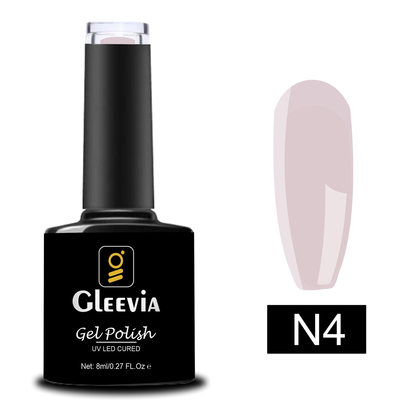 UV/LED Nude Shade Gel Polish for Professionals 15ml Brush Cap Shade N4
