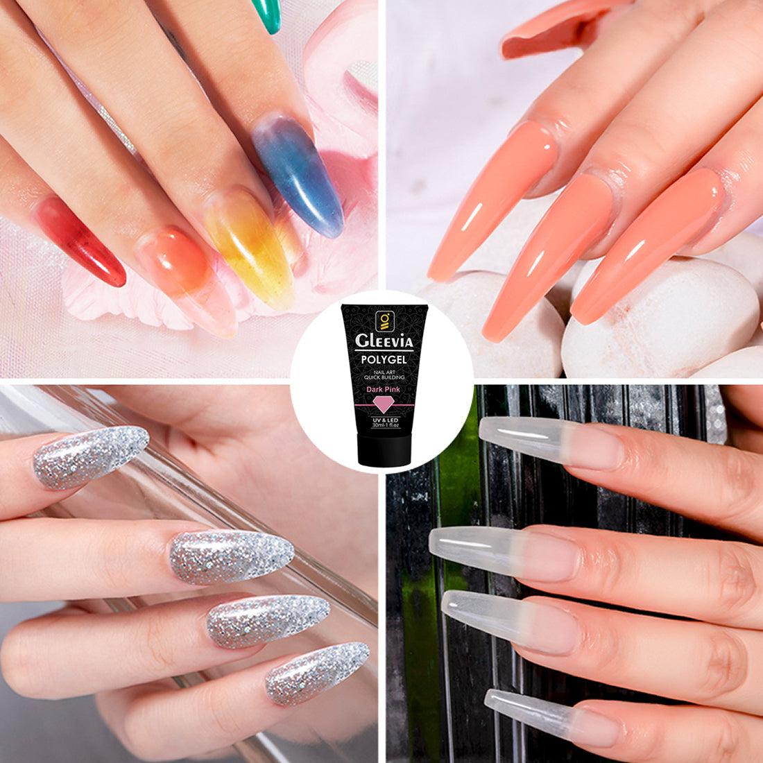 PolyGel Nail Art Quick Building Nude 30ml Pack - Nail Extension