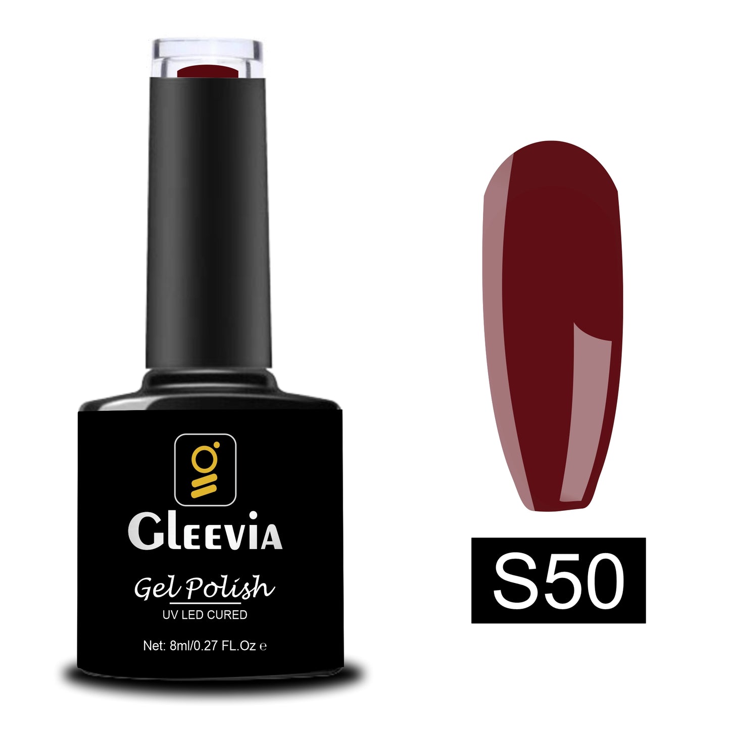 UV/LED Gel Polish for Professionals 15ml Brush Cap Shade S50