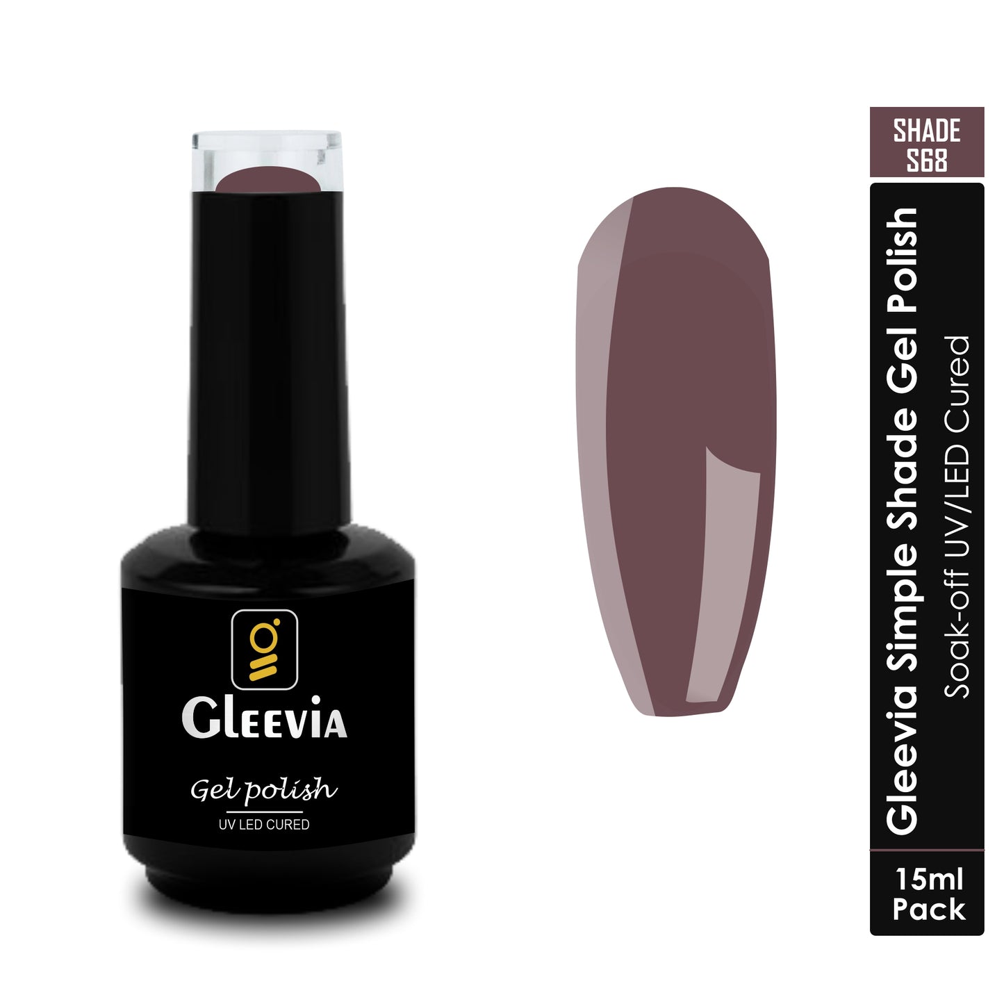 UV/LED Gel Polish for Professionals 15ml Brush Cap Shade S68