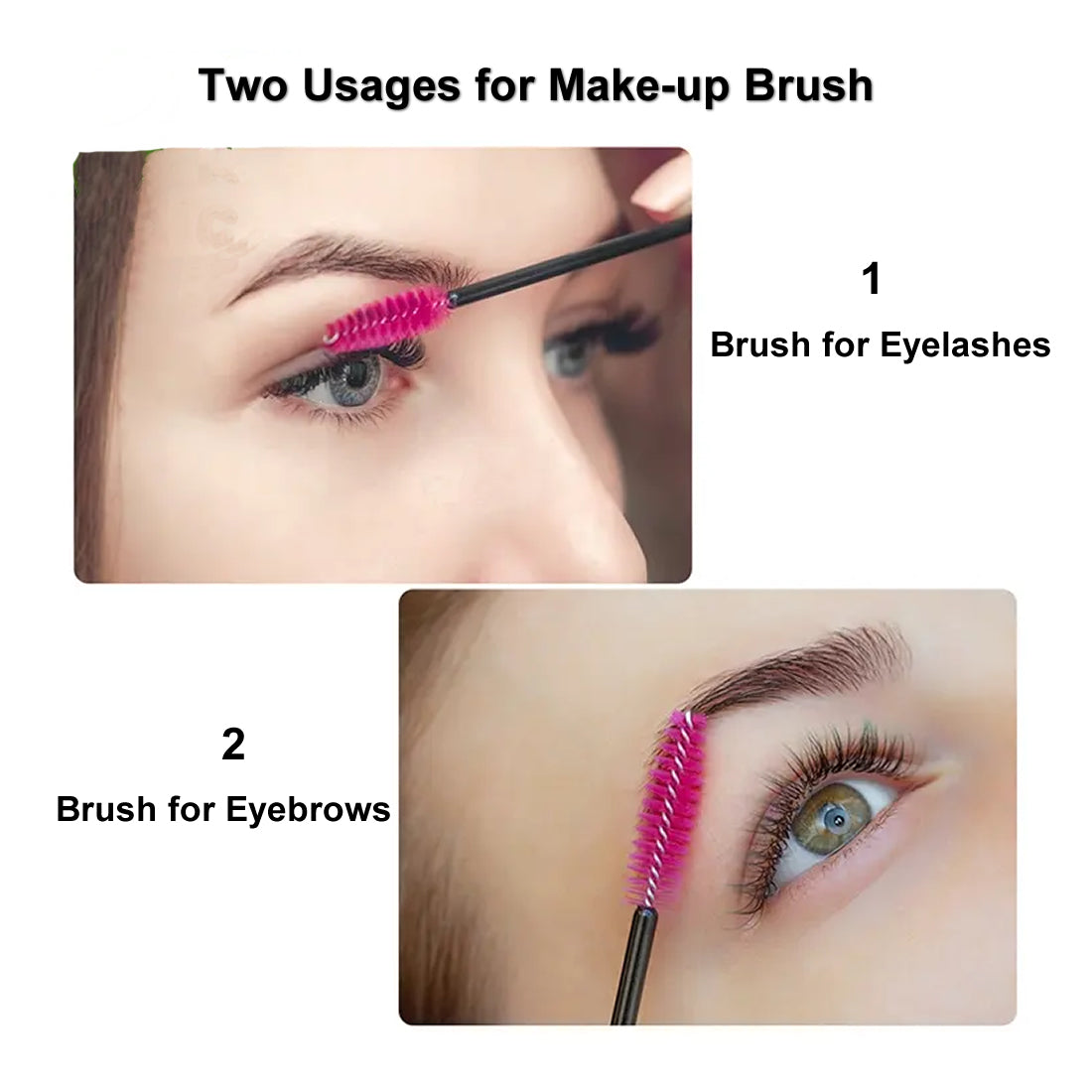 Eyelash Grooming Brush | Mascara wands disposable eyelash extension cleaning brushes 50pc/Pkt