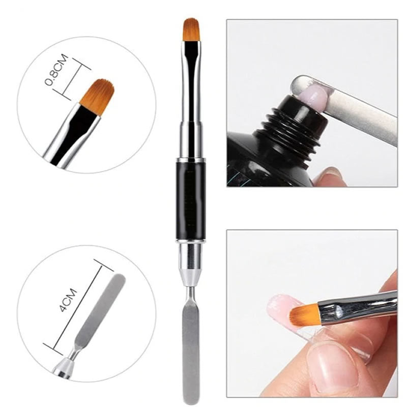 Nail Art Extension Combo Kit of Polygel Tips, Slip Solution, Polygel Brush & Dappen Dish (Pack of 4)
