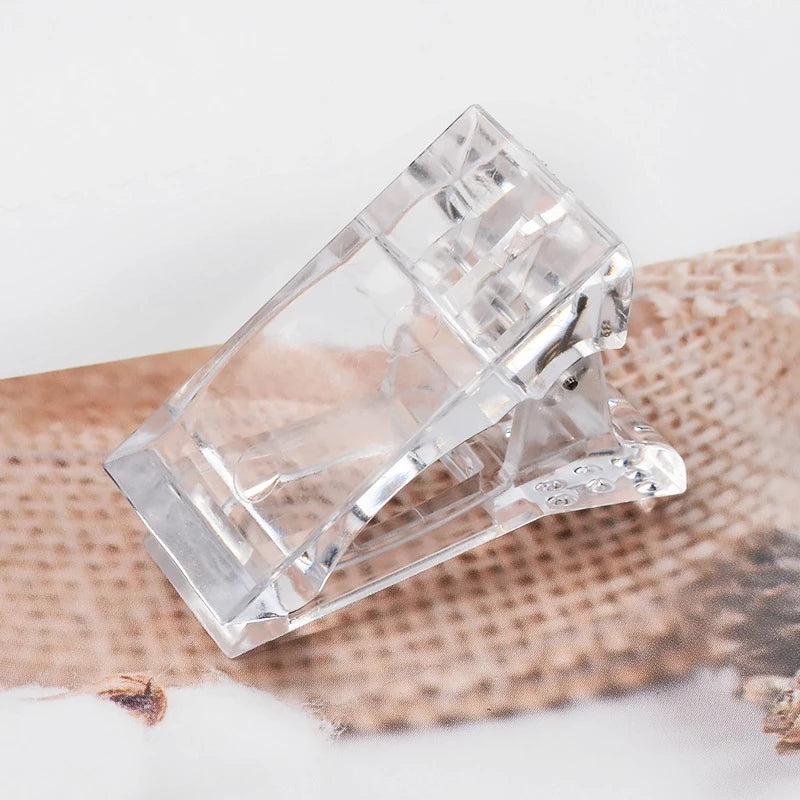Plastic Nail Clip for Building Polygel Nail Forms Transparent