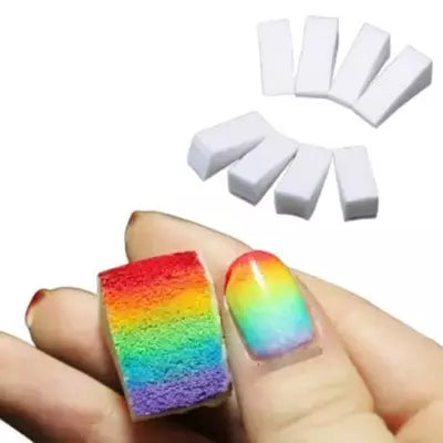 Soft Nail Gradient Ombre Sponge for Nail art design (White)
