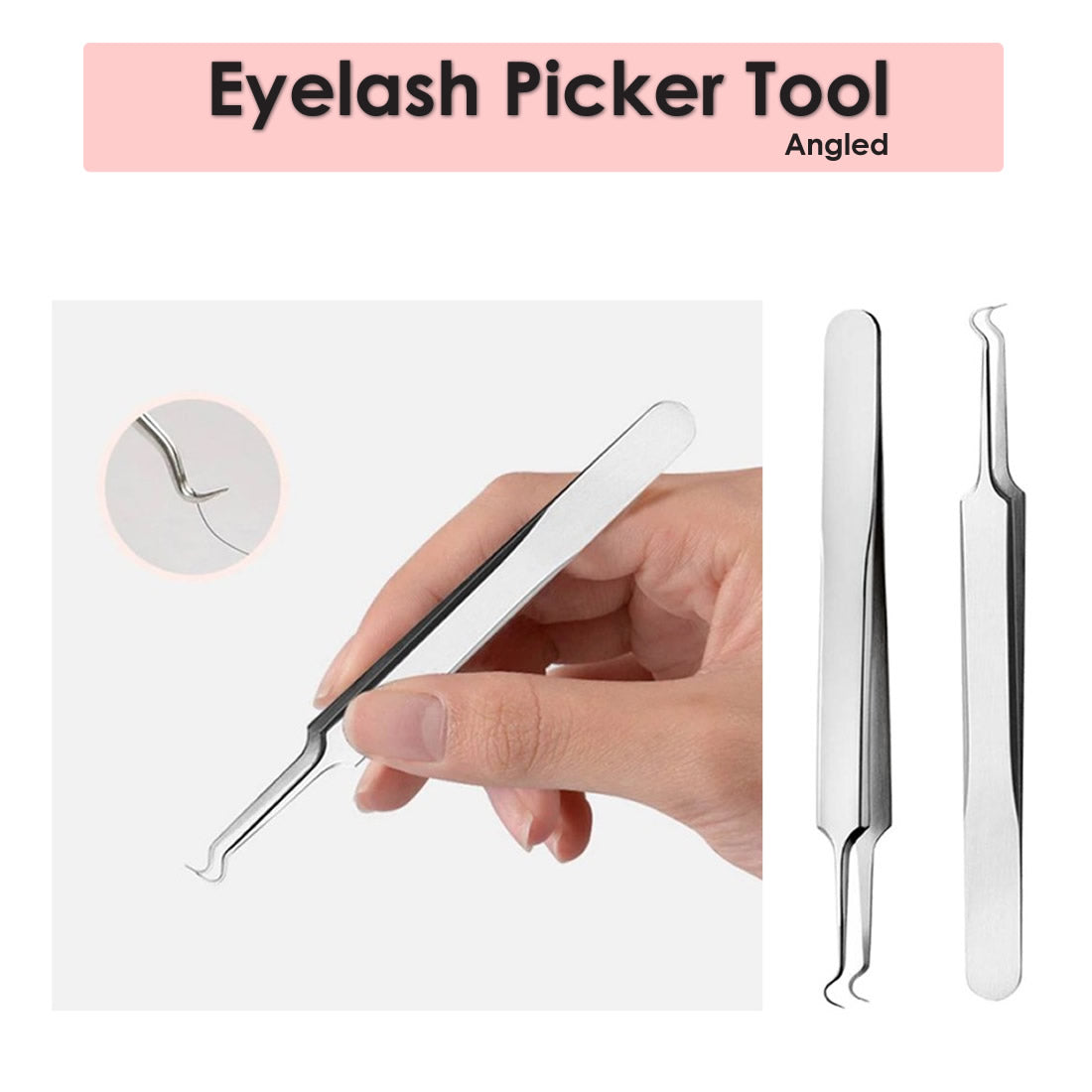 Eyelashes Accessories | Combo Pack of Eyelash Picker, Eyelash Brush, Scissor, Holder, Ring, Tape and Eyelash Gel Patches