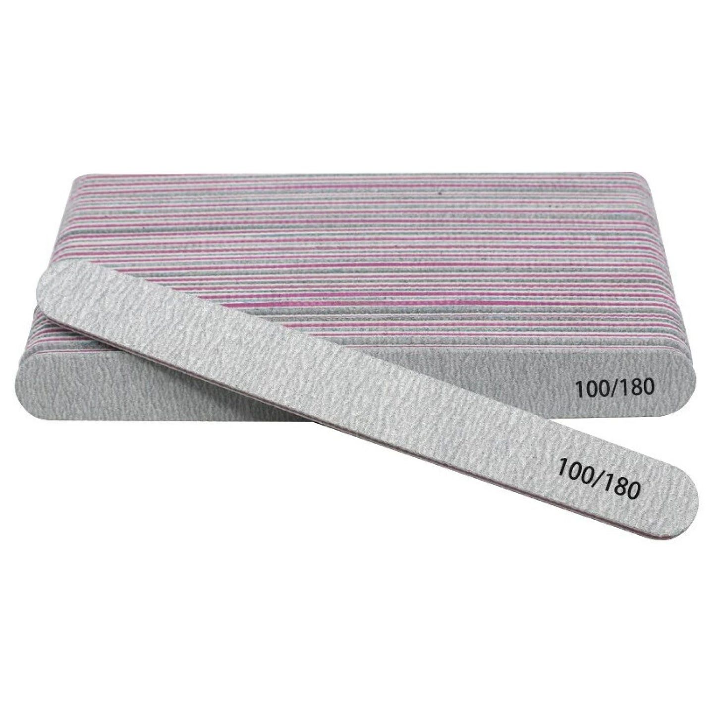 Nail Filer, Professional SandPaper Waterproof Nail Filer 100/180 Set | Round Shape Fingernail files