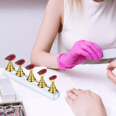 Magnetic Nail Tip Holder Stand for Artificial Acrylic Nail Tip Display & For Nail Art Design