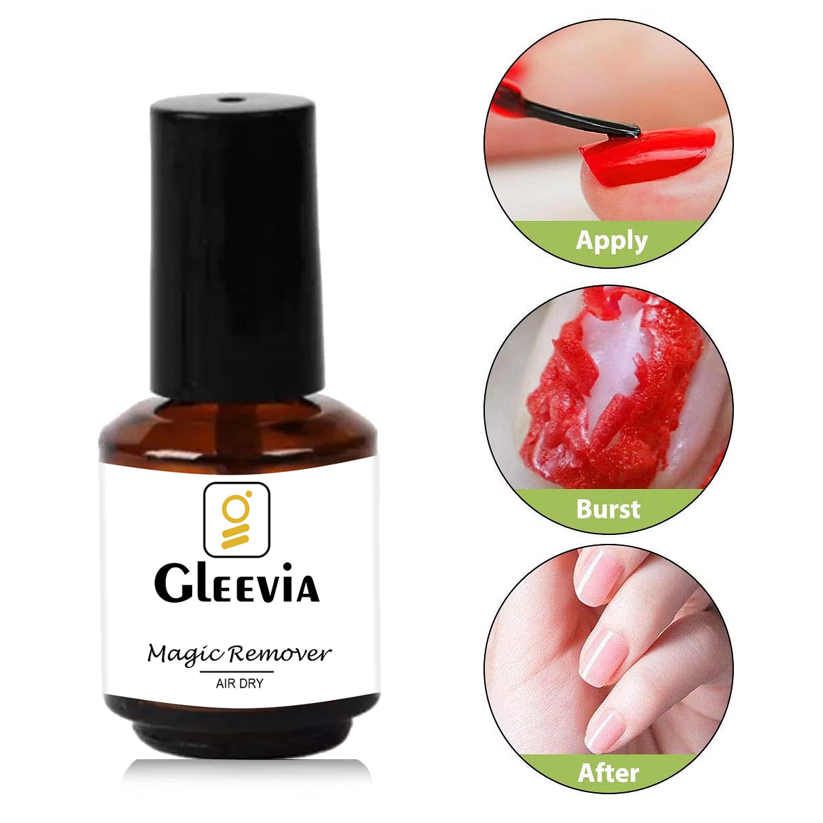 Gleevia Magic Remover for UV Gel Nail Polish 15ml