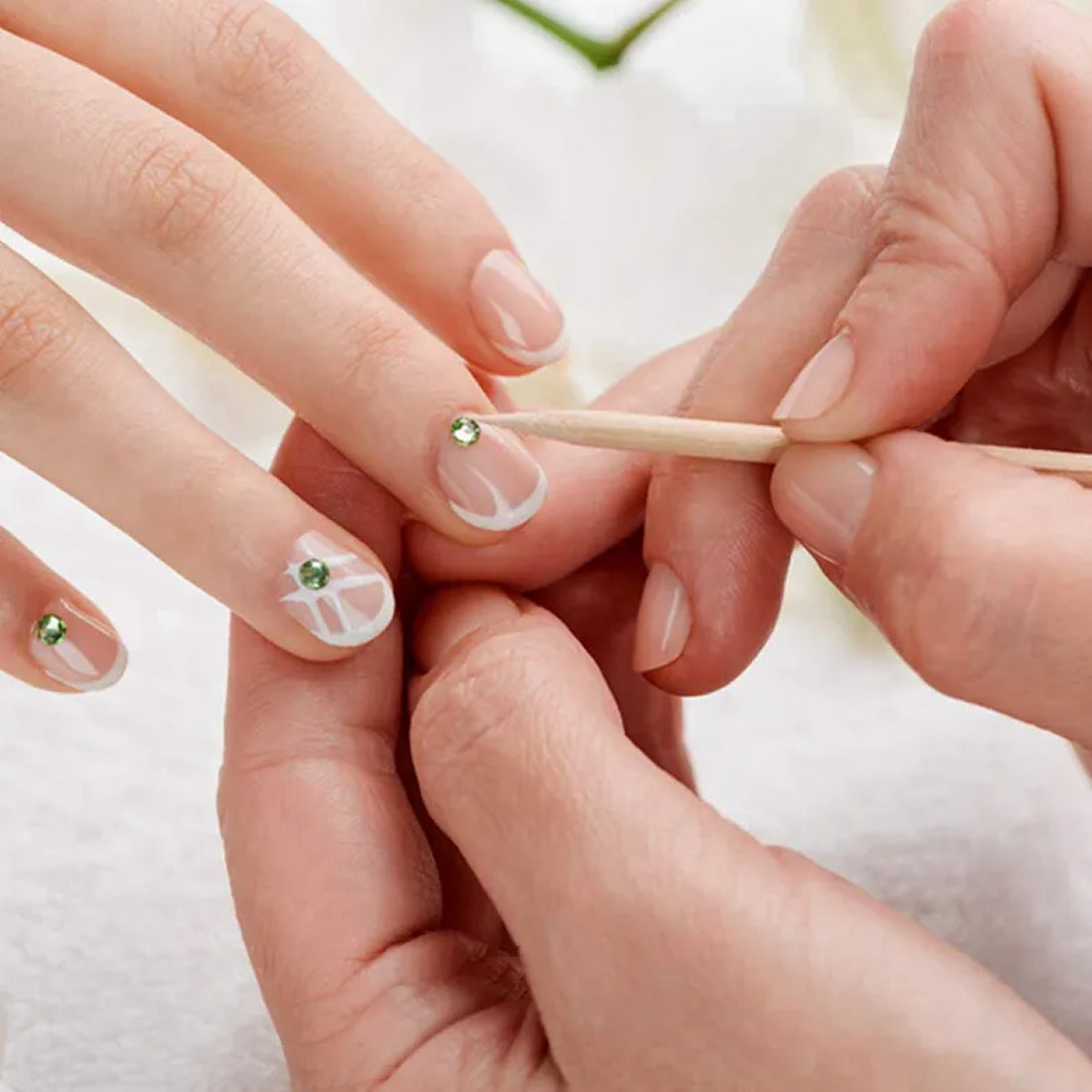 Artificial Press-on Nail Tips | Pre-Designed Reusable Fake Nails with Glue, Pusher & Filer DIY Pack #632
