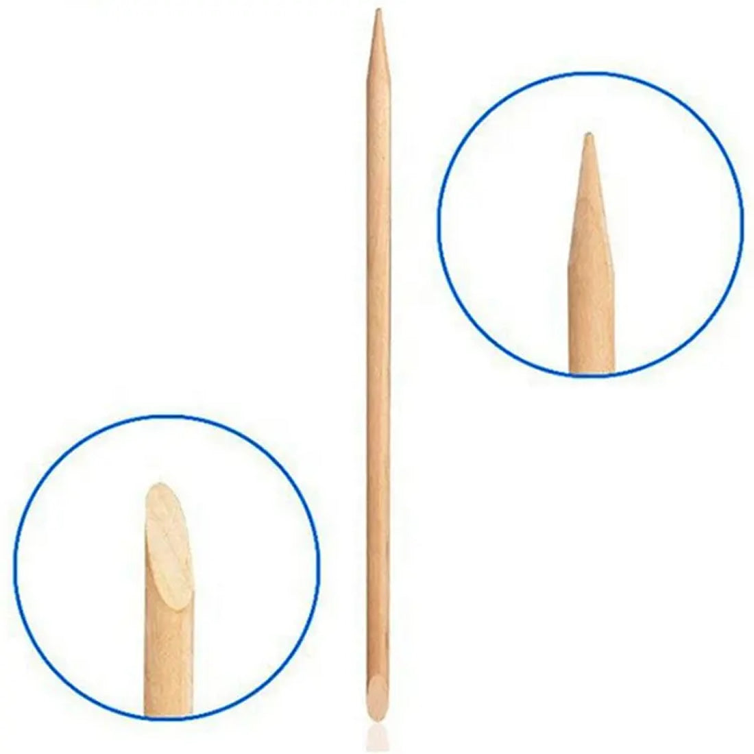 Multifunctional Orange Wood Dual Headed Stick Cuticle Pusher for Nail Art | Manicure & Pedicure |