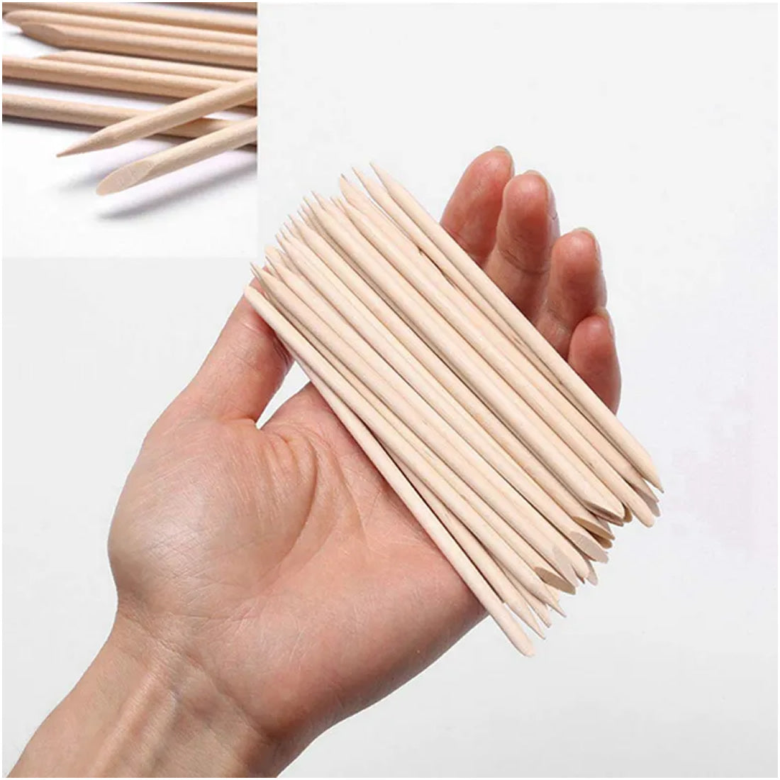 Multifunctional Orange Wood Dual Headed Stick Cuticle Pusher for Nail Art | Manicure & Pedicure |