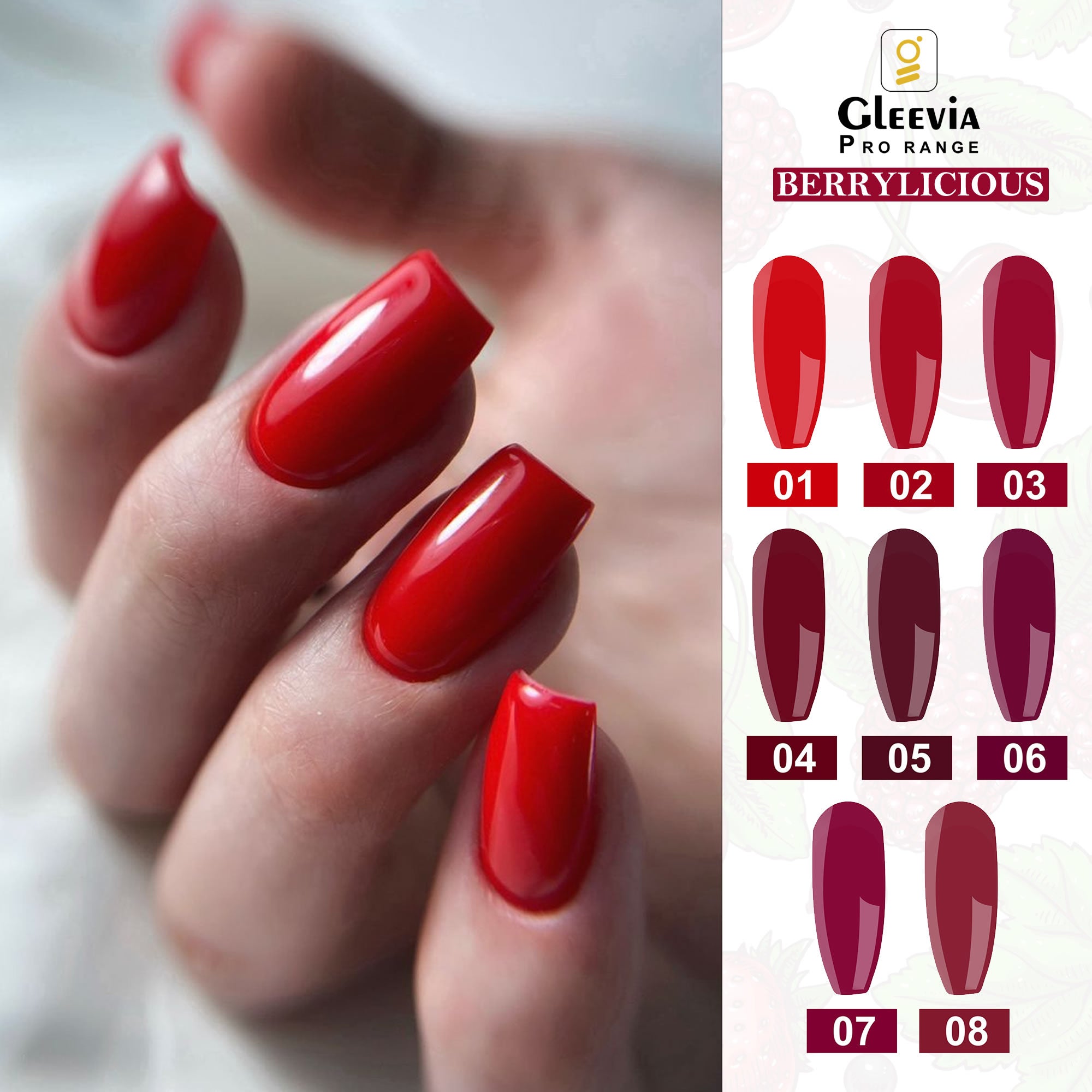 Gleevia BerryLicious UV Gel Nail Polish