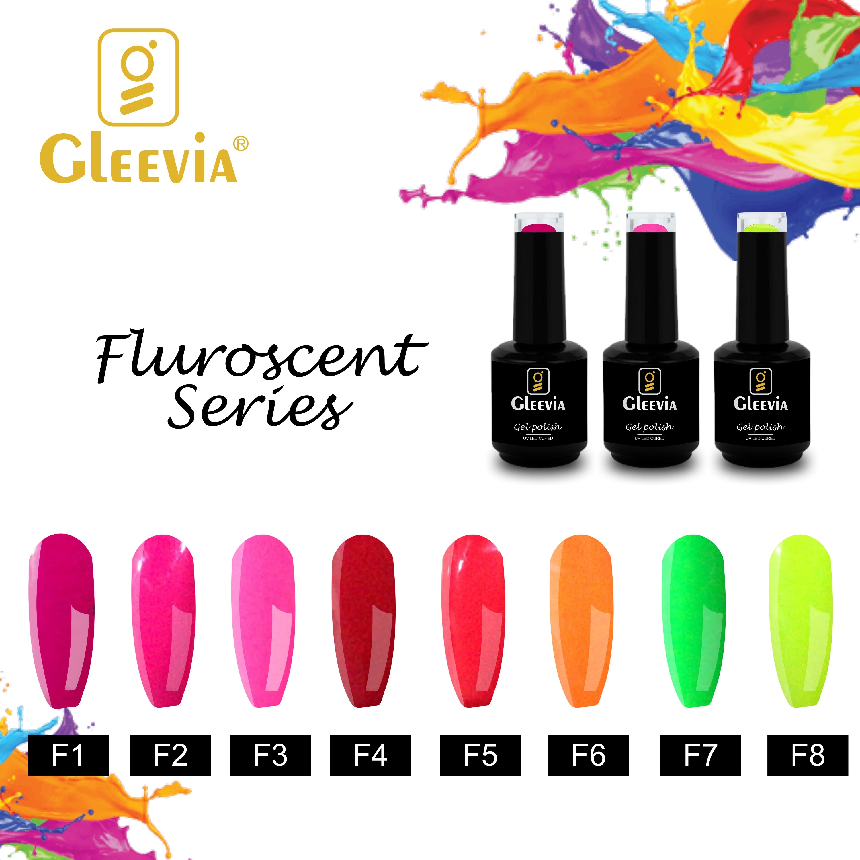 Fluorescent UV/LED Gel Polish 15ml Bottle