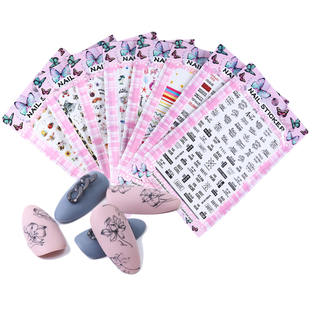 Gleevia 3D Nail Stickers Set