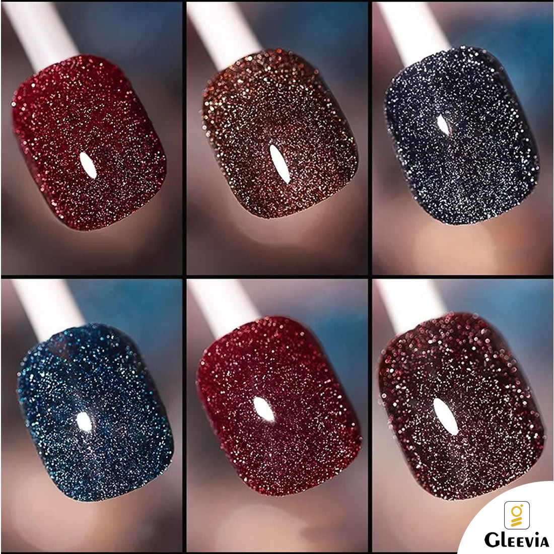 Gleevia Reflective Broken Diamond UV Gel Nail Polish