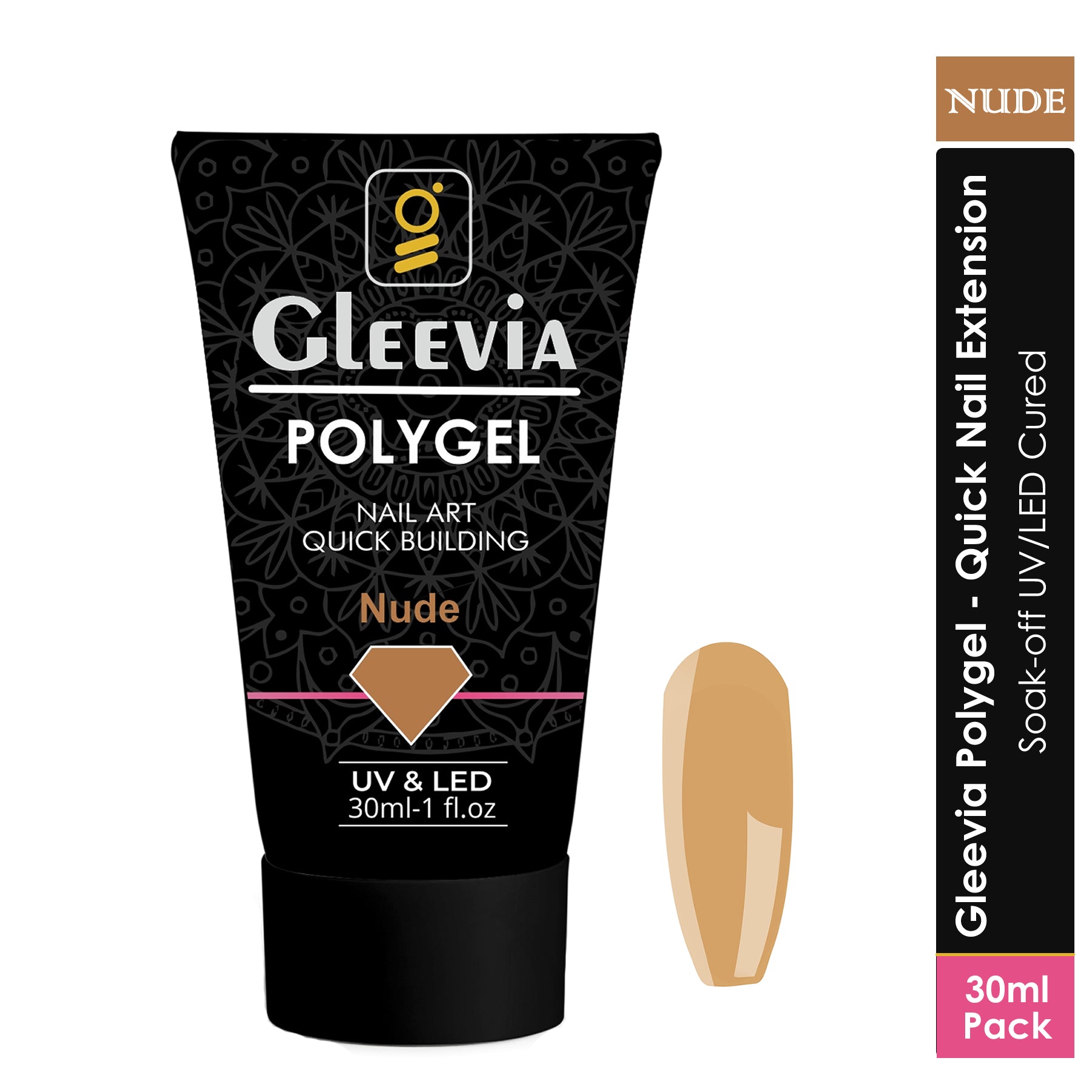 PolyGel Nail Art Quick Building Nude 30ml Pack - Nail Extension