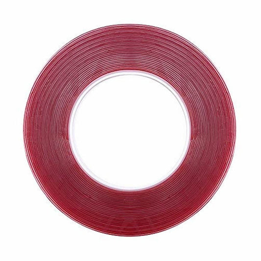 Double-Sided Tape,10m Nail Art Adhesive Double Sided Tape Red Film Clear Tape for Nail Display Lens Manicure Tool.